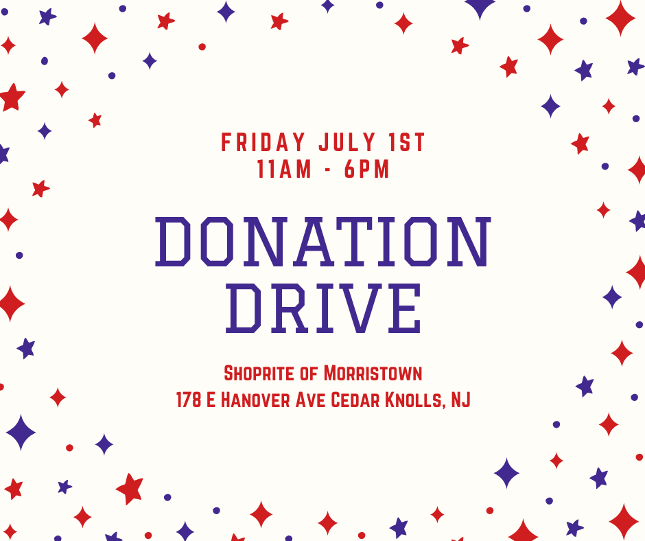 July Donation Drive Morristown